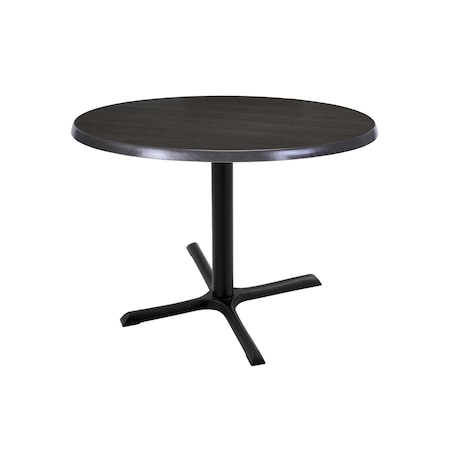 Holland Bar Stool Co 30" Tall In/Outdoor All-Season Table, 30" dia. Charcoal Top OD211-3030BWOD30RChar